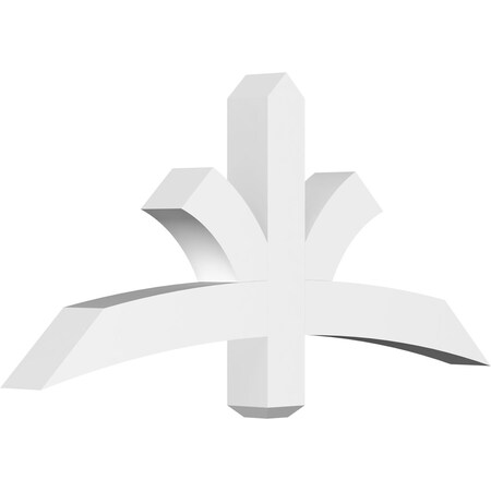 Ekena Millwork Davenport Architectural Grade PVC Gable Bracket, 48"W x 22"H x 4"D x 4"F, 11/12 Pitch GBP048X22X0404DAV00